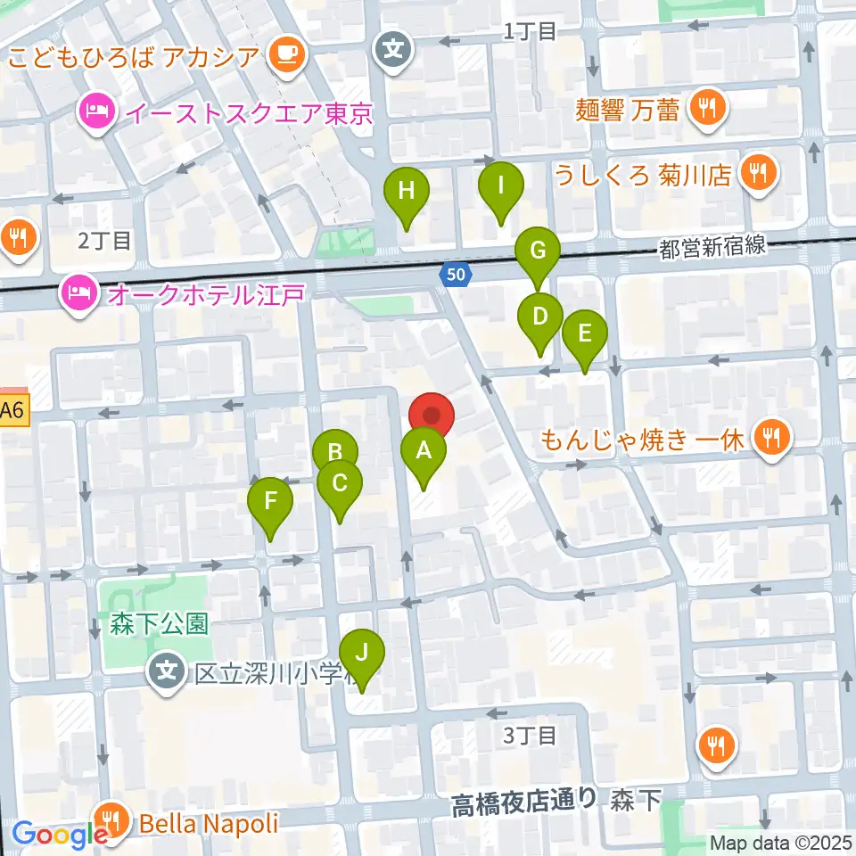 セゾン文化財団 森下スタジオ周辺の駐車場・コインパーキング一覧地図