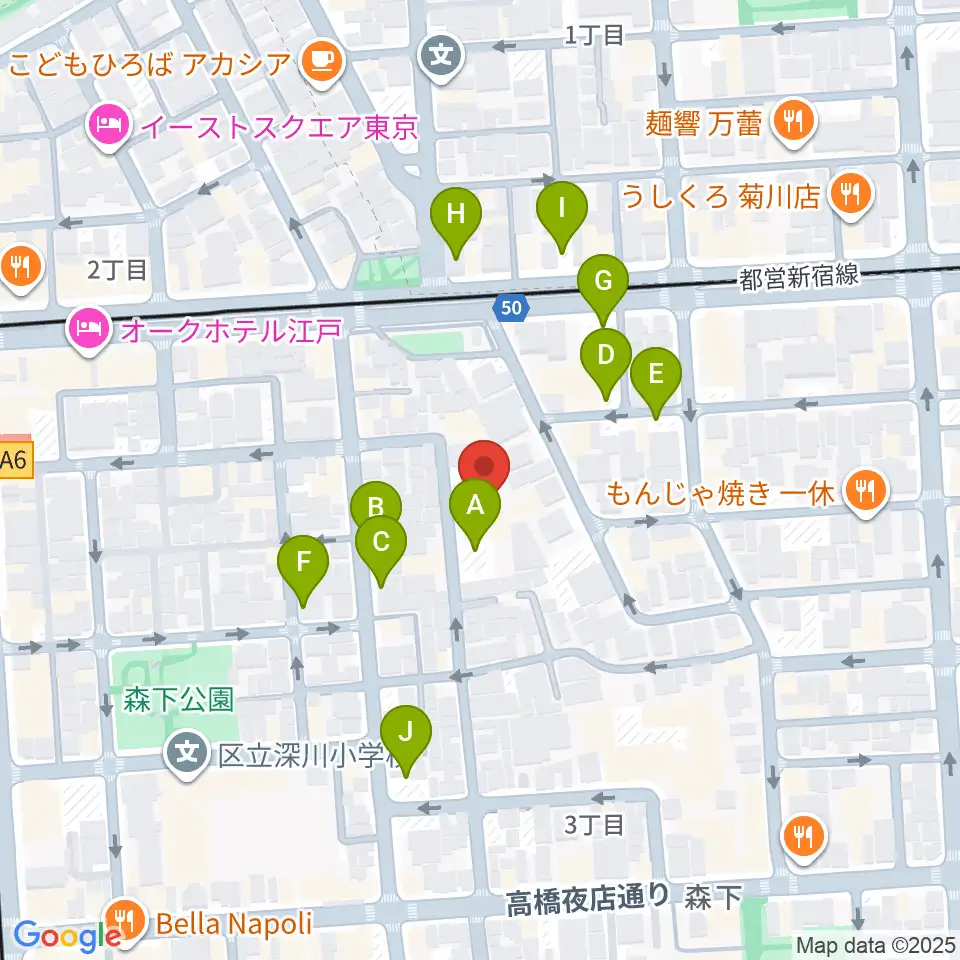 セゾン文化財団 森下スタジオ周辺の駐車場・コインパーキング一覧地図