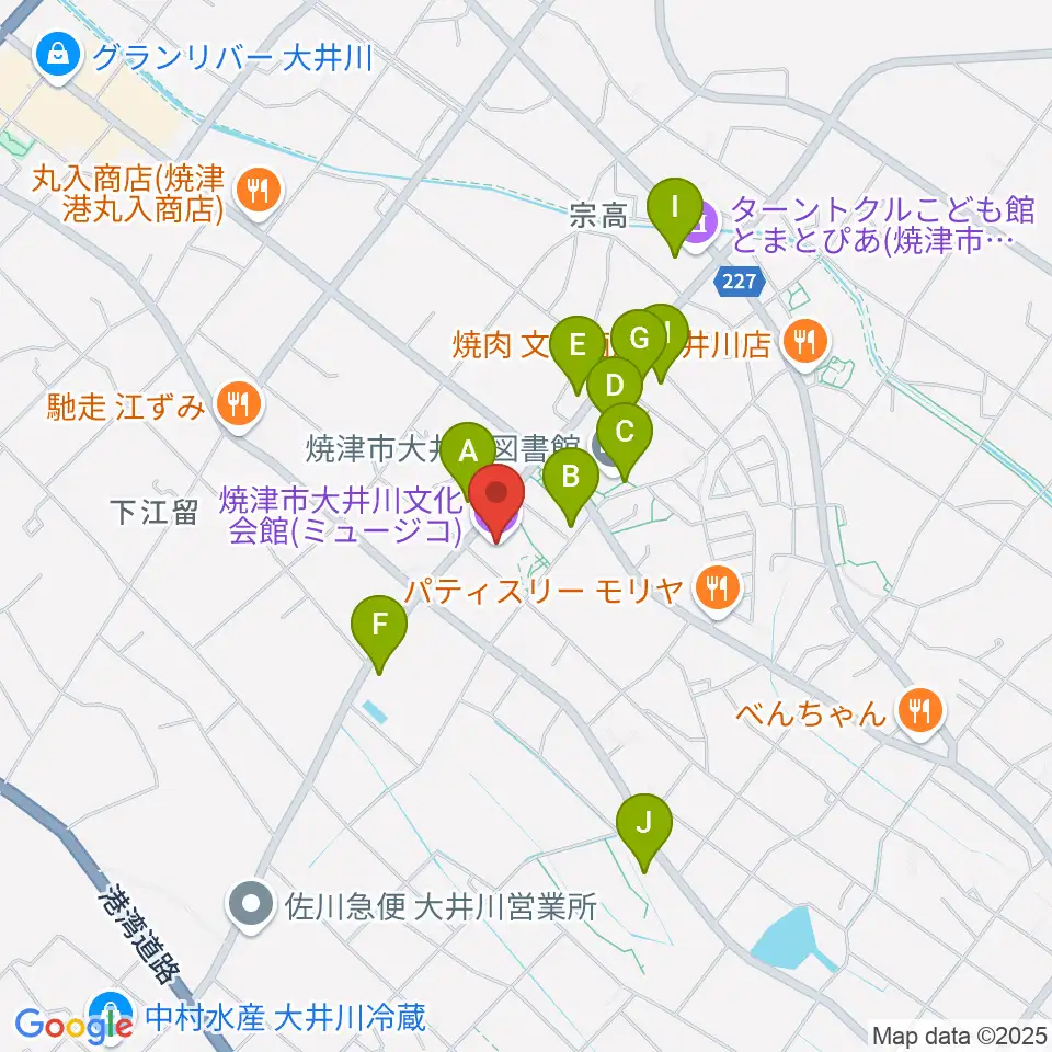 大井川文化会館ミュージコ周辺の駐車場・コインパーキング一覧地図