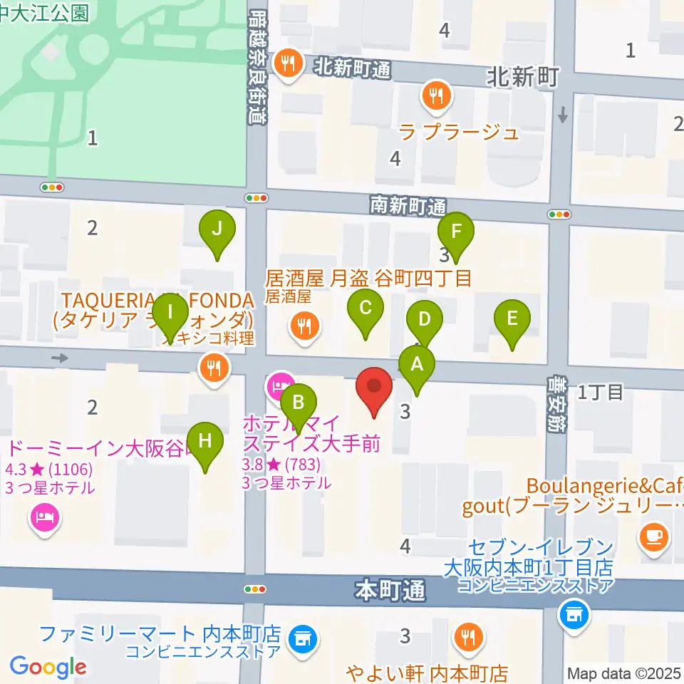 山本能楽堂周辺の駐車場・コインパーキング一覧地図