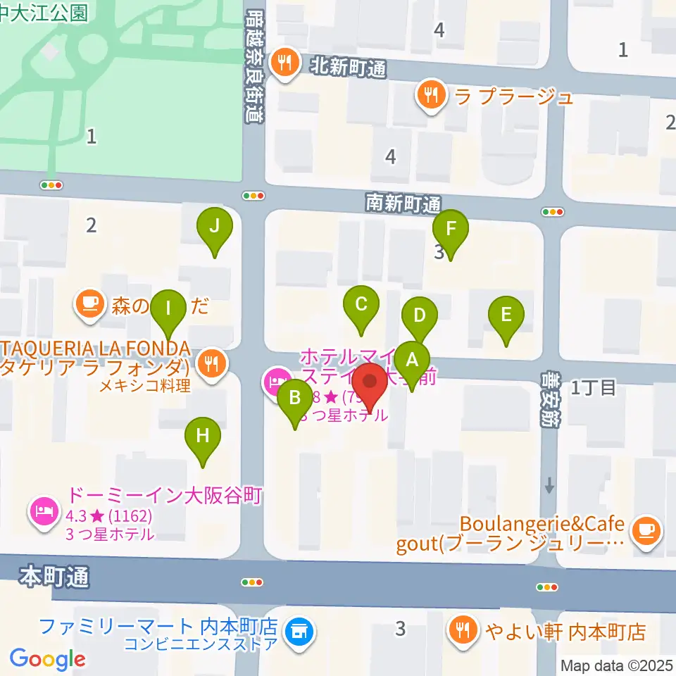 山本能楽堂周辺の駐車場・コインパーキング一覧地図