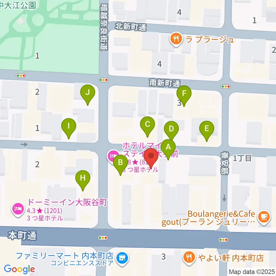 山本能楽堂周辺の駐車場・コインパーキング一覧地図