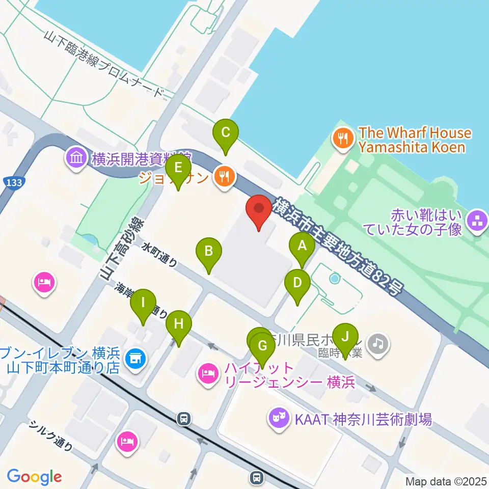 横浜産貿ホール マリネリア周辺の駐車場・コインパーキング一覧地図