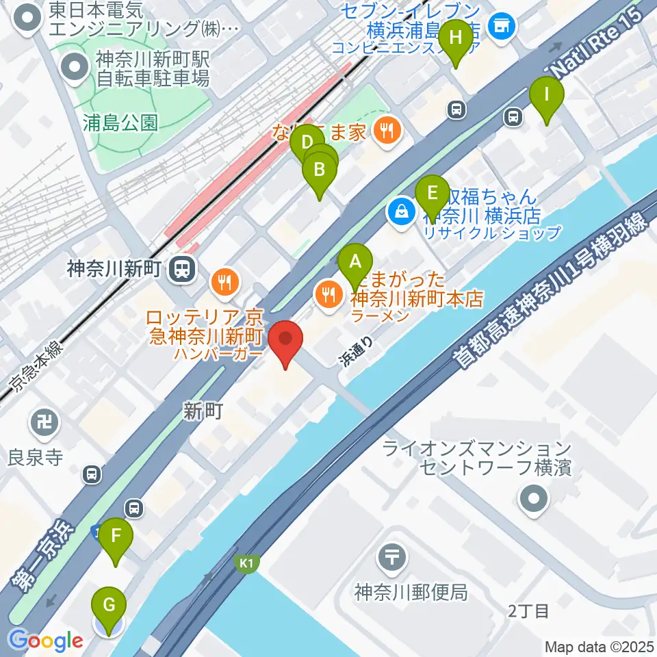 横浜ベイサイドスタジオ周辺の駐車場・コインパーキング一覧地図