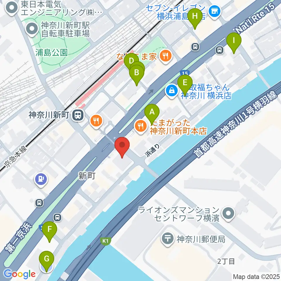 横浜ベイサイドスタジオ周辺の駐車場・コインパーキング一覧地図