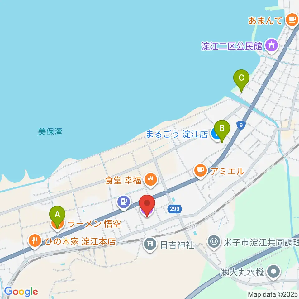米子市淀江文化センター(さなめホール)周辺の駐車場・コインパーキング一覧地図