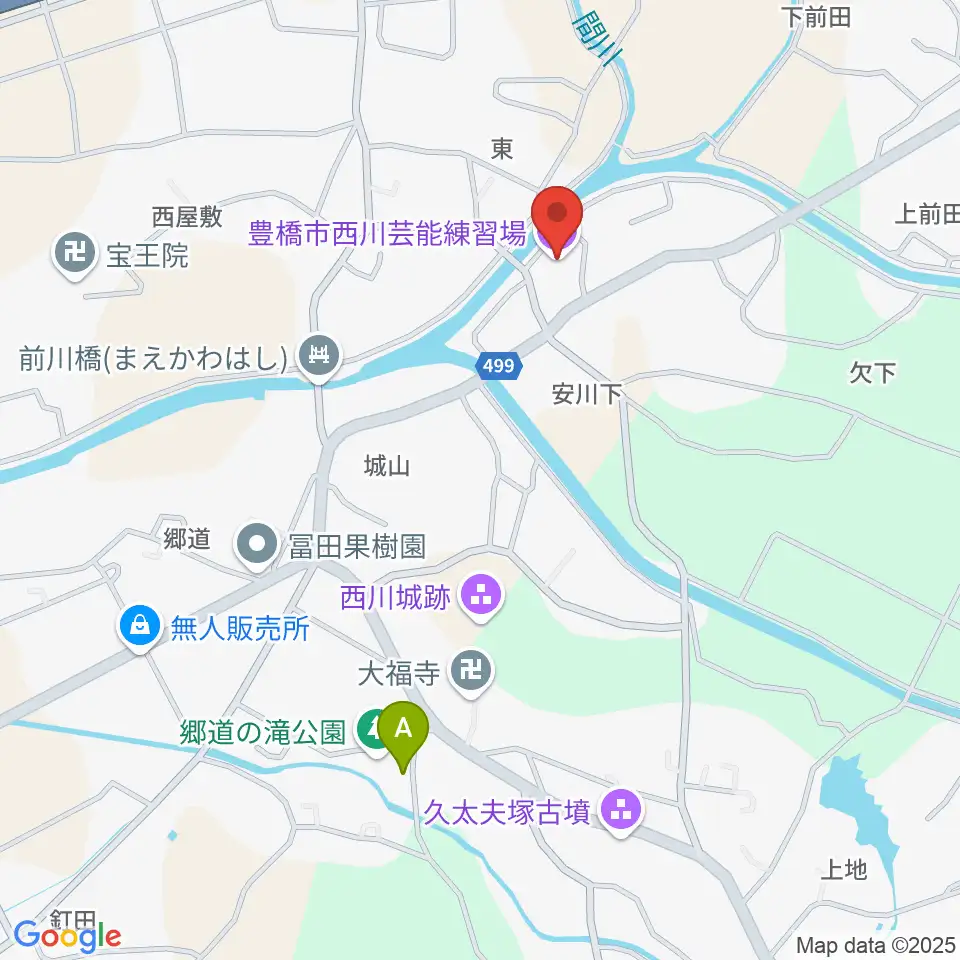 西川芸能練習場周辺の駐車場・コインパーキング一覧地図