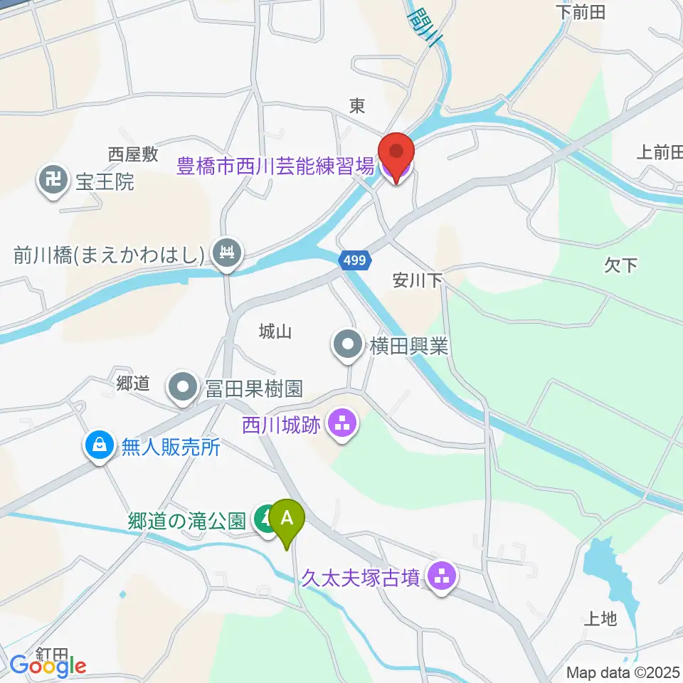 西川芸能練習場周辺の駐車場・コインパーキング一覧地図