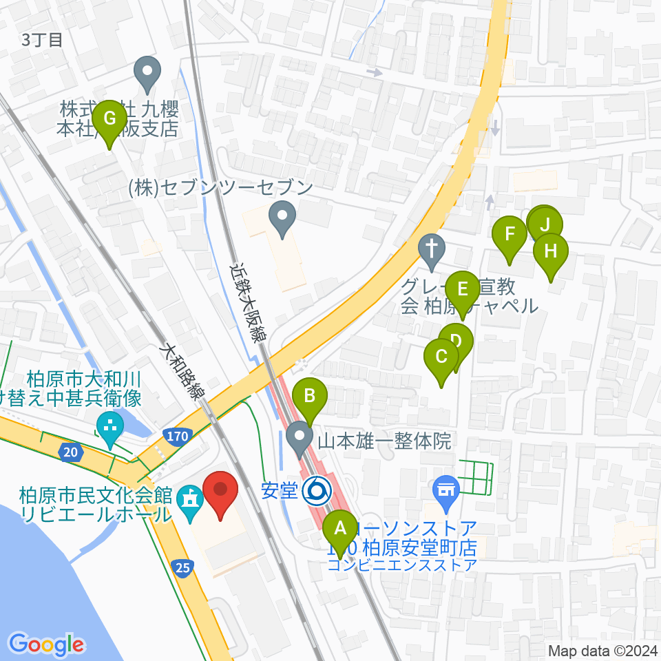 リビエールホール 練習室周辺の駐車場・コインパーキング一覧地図