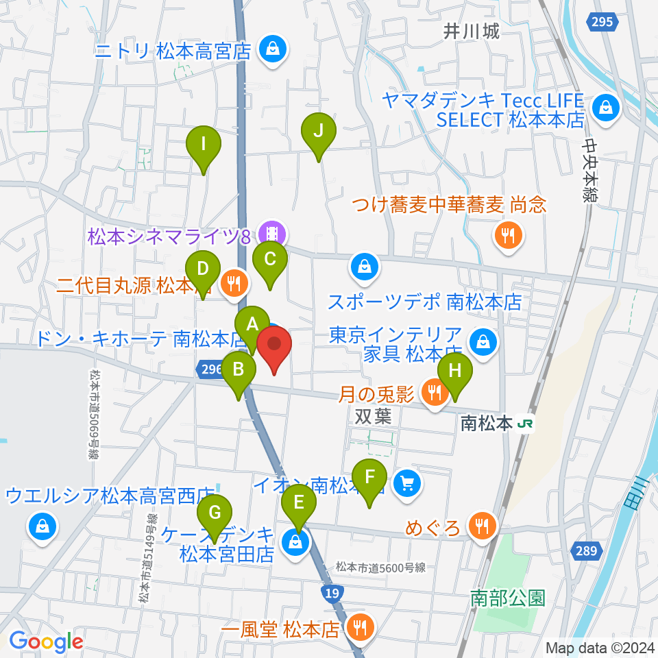 南松ホール周辺の駐車場・コインパーキング一覧地図