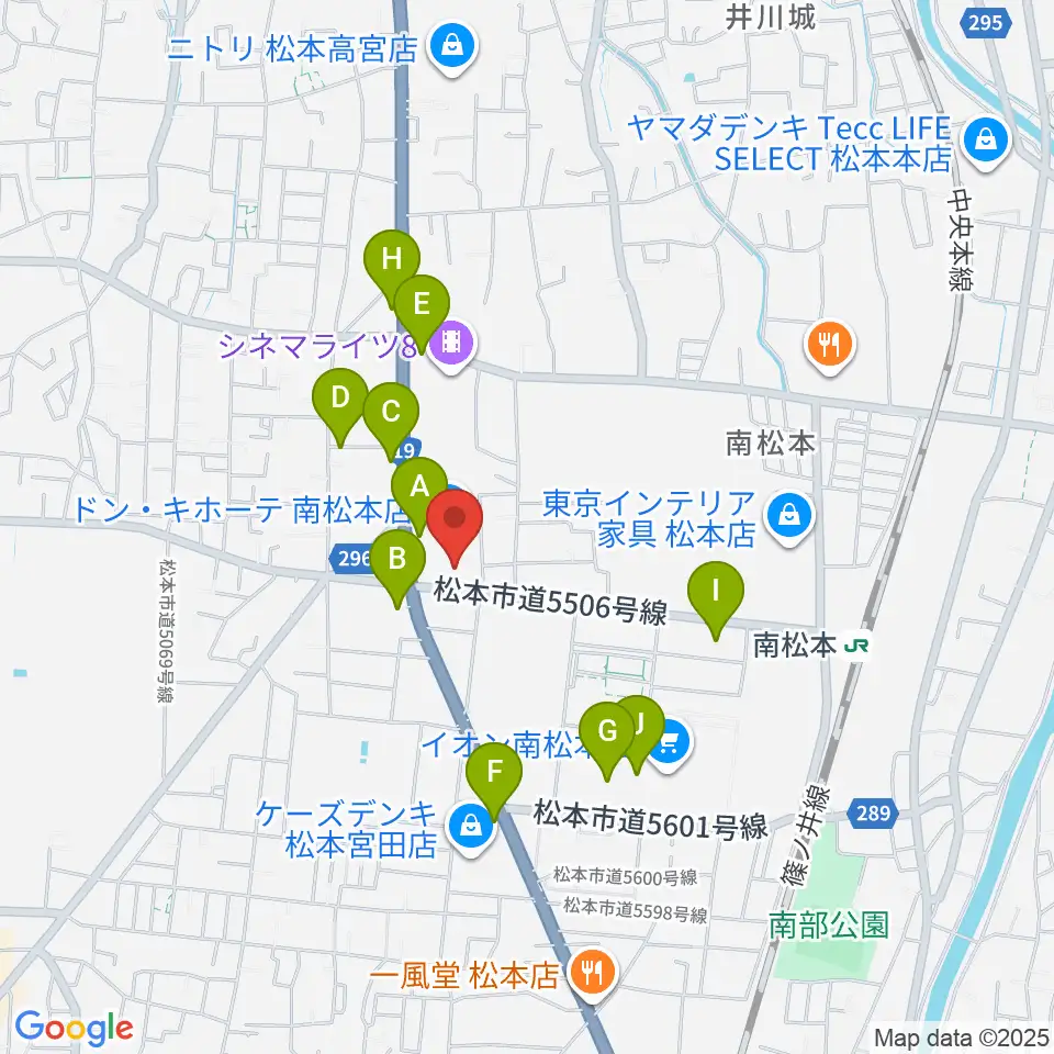 南松ホール周辺の駐車場・コインパーキング一覧地図