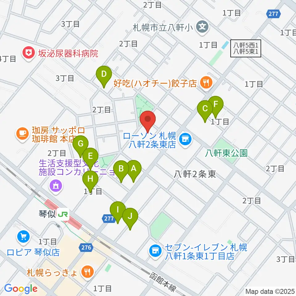 レッドベリースタジオ周辺の駐車場・コインパーキング一覧地図