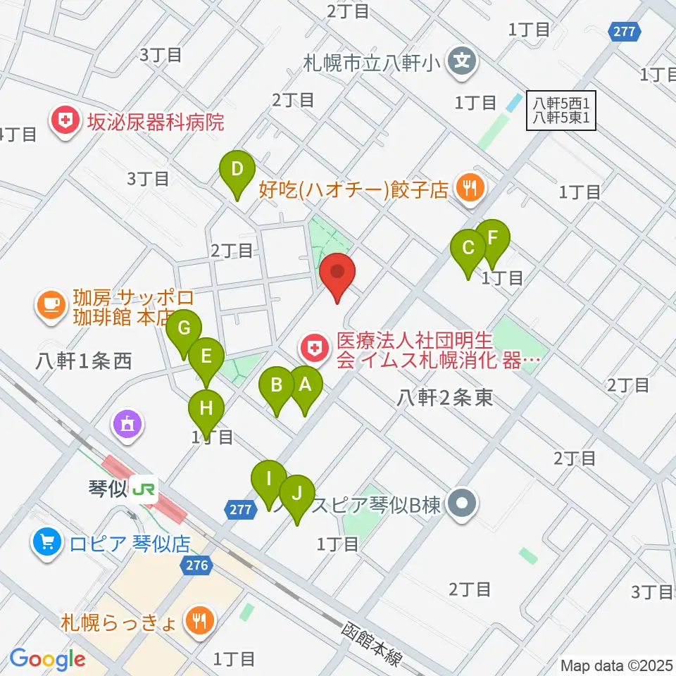 レッドベリースタジオ周辺の駐車場・コインパーキング一覧地図