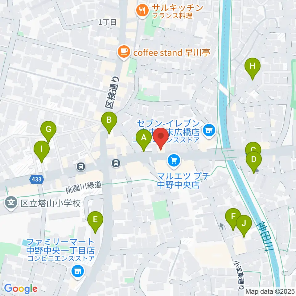 レパートリーシアターKAZE周辺の駐車場・コインパーキング一覧地図