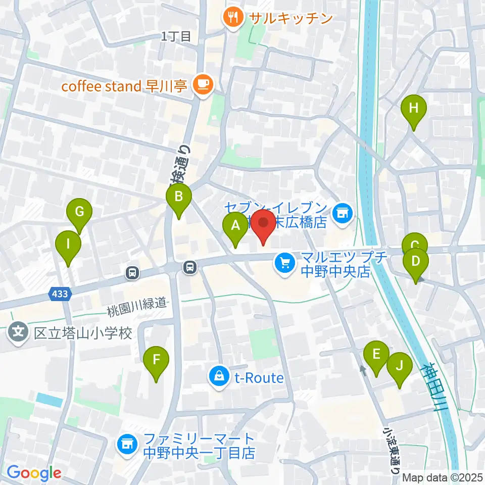 レパートリーシアターKAZE周辺の駐車場・コインパーキング一覧地図