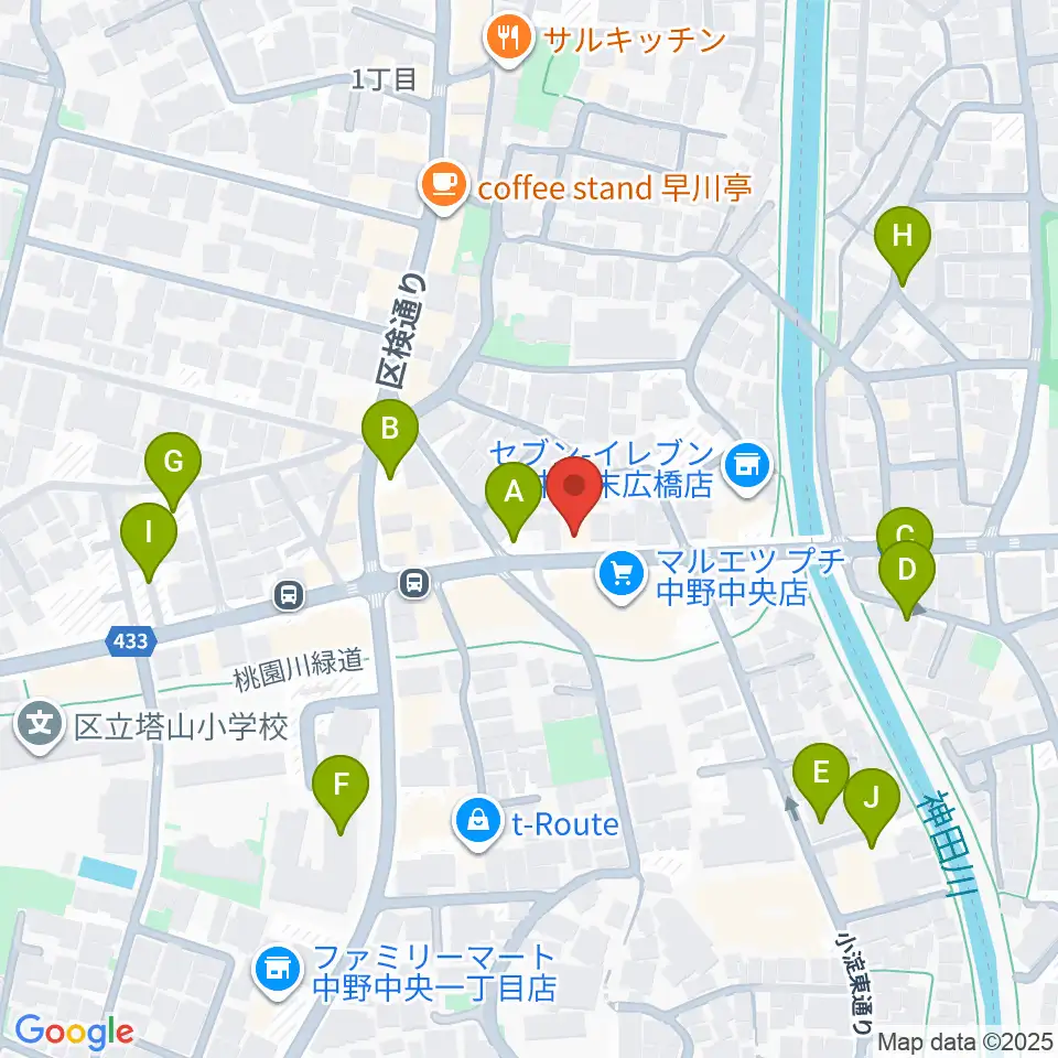 レパートリーシアターKAZE周辺の駐車場・コインパーキング一覧地図