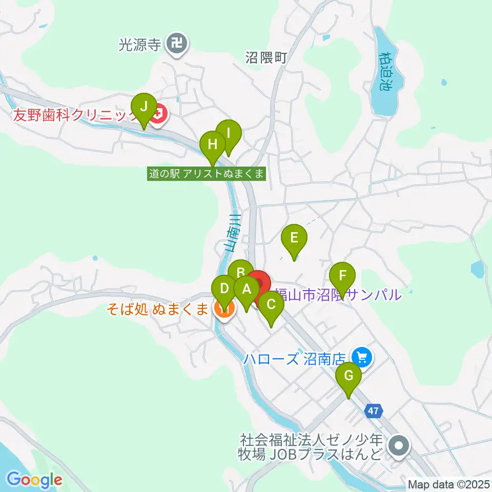福山市沼隈サンパル周辺の駐車場・コインパーキング一覧地図