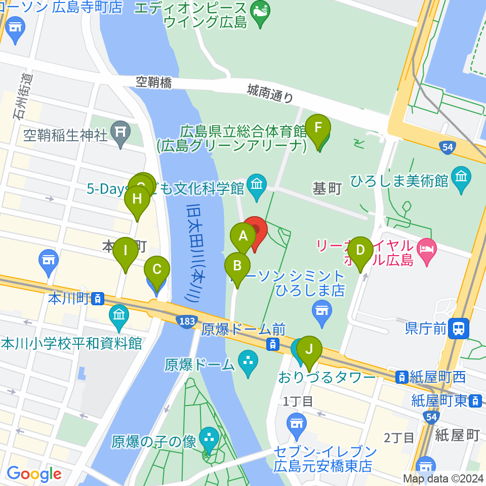 広島市青少年センター周辺の駐車場・コインパーキング一覧地図