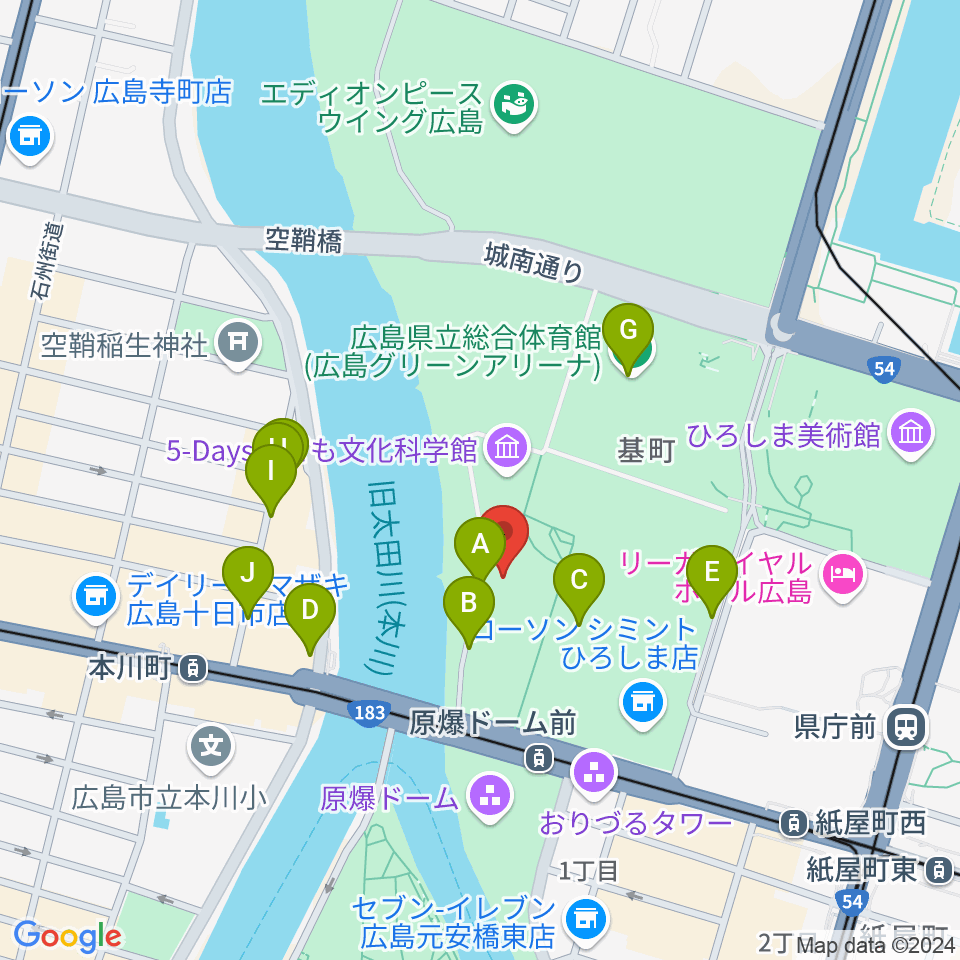 広島市青少年センター周辺の駐車場・コインパーキング一覧地図