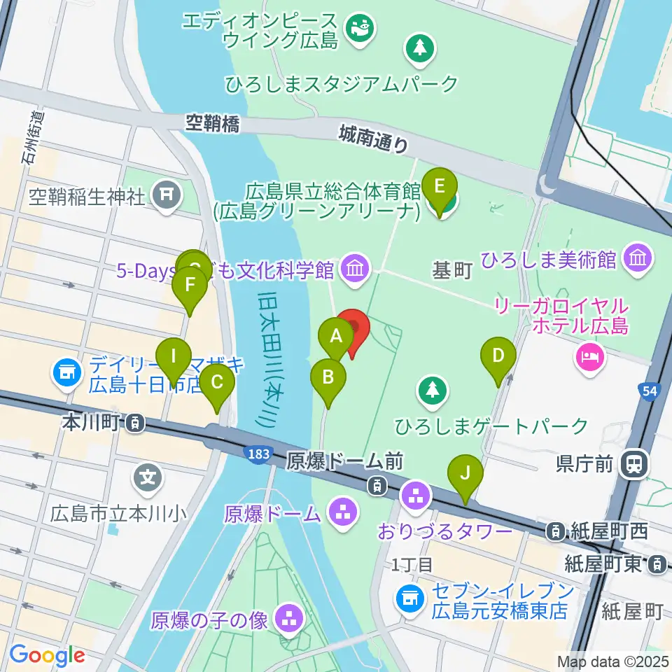 広島市青少年センター周辺の駐車場・コインパーキング一覧地図