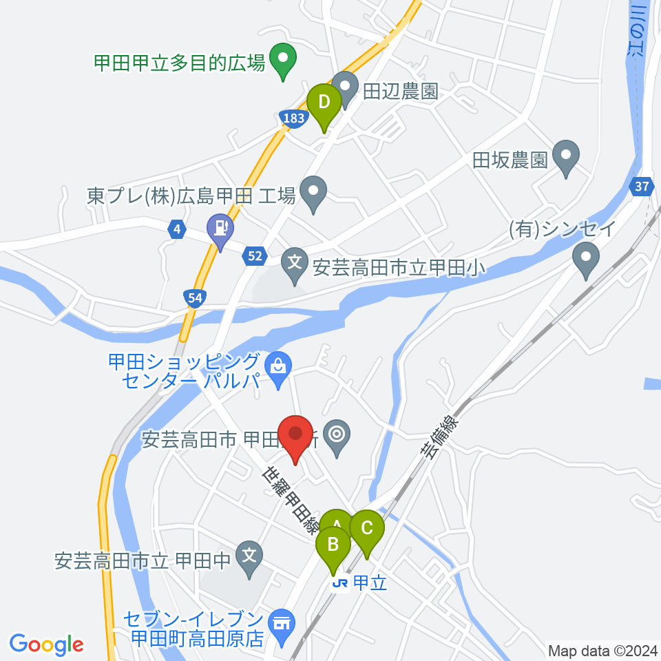 甲田文化センター ミューズ周辺の駐車場・コインパーキング一覧地図