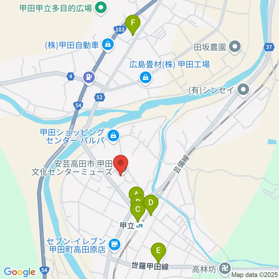 甲田文化センター ミューズ周辺の駐車場・コインパーキング一覧地図