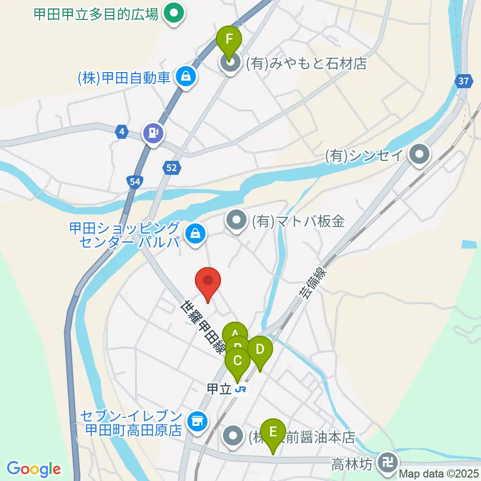 甲田文化センター ミューズ周辺の駐車場・コインパーキング一覧地図