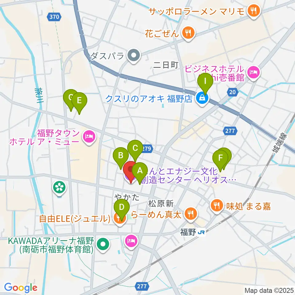 なんとエナジー文化創造センターヘリオス周辺の駐車場・コインパーキング一覧地図