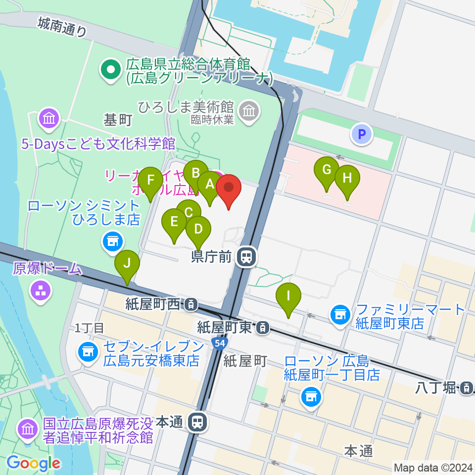 NTTクレドホール周辺の駐車場・コインパーキング一覧地図