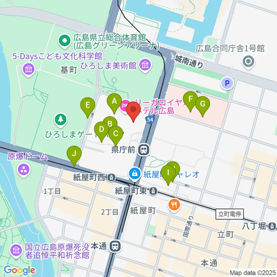 NTTクレドホール周辺の駐車場・コインパーキング一覧地図