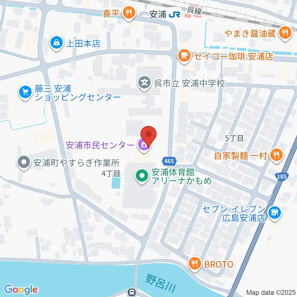 安浦まちづくりセンター周辺の駐車場・コインパーキング一覧地図