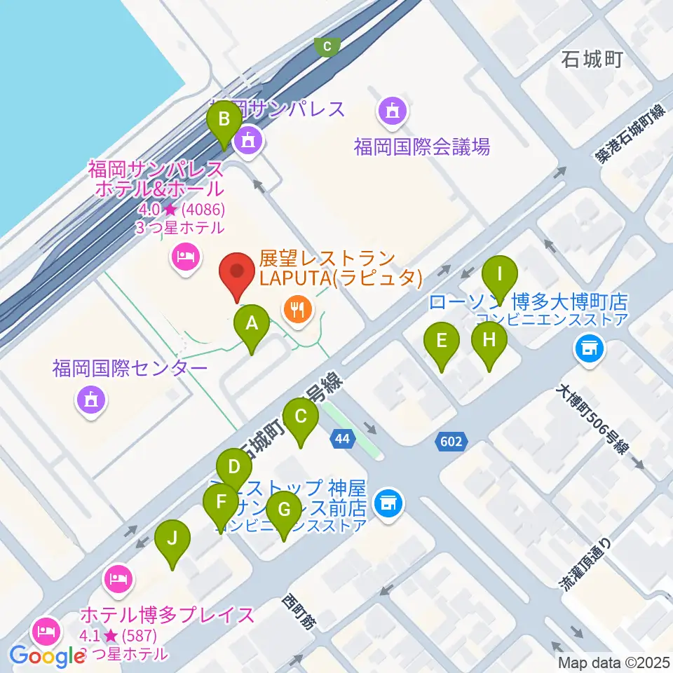 湾岸劇場 博多扇貝周辺の駐車場・コインパーキング一覧地図