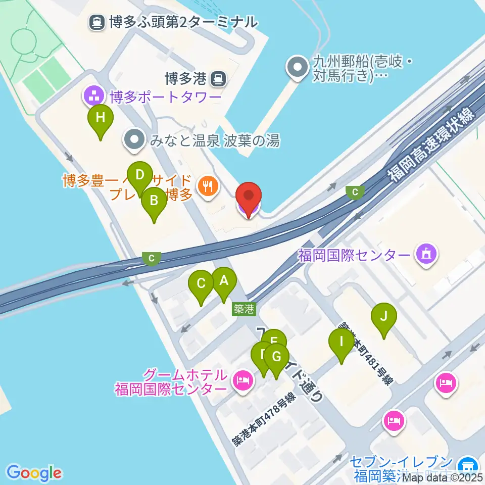 ベイサイドライブホール周辺の駐車場・コインパーキング一覧地図