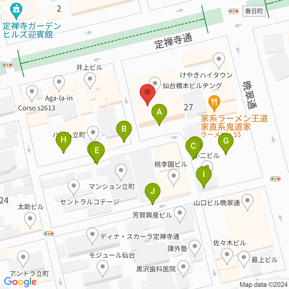 NHK文化センター 仙台教室周辺の駐車場・コインパーキング一覧地図