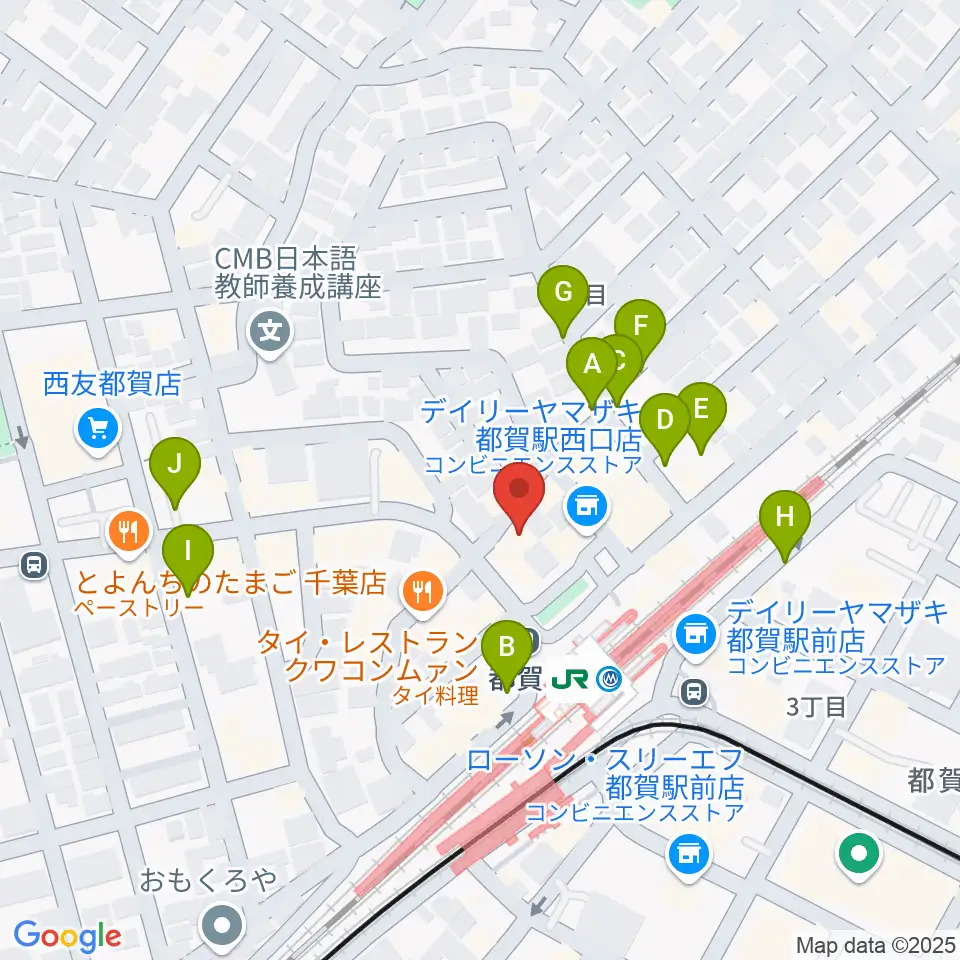 アイバ楽器 都賀センター周辺の駐車場・コインパーキング一覧地図