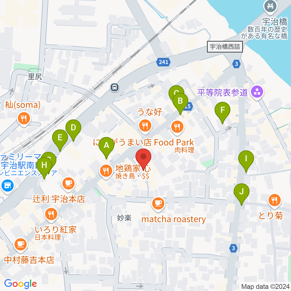 京都宇治coconi周辺の駐車場・コインパーキング一覧地図