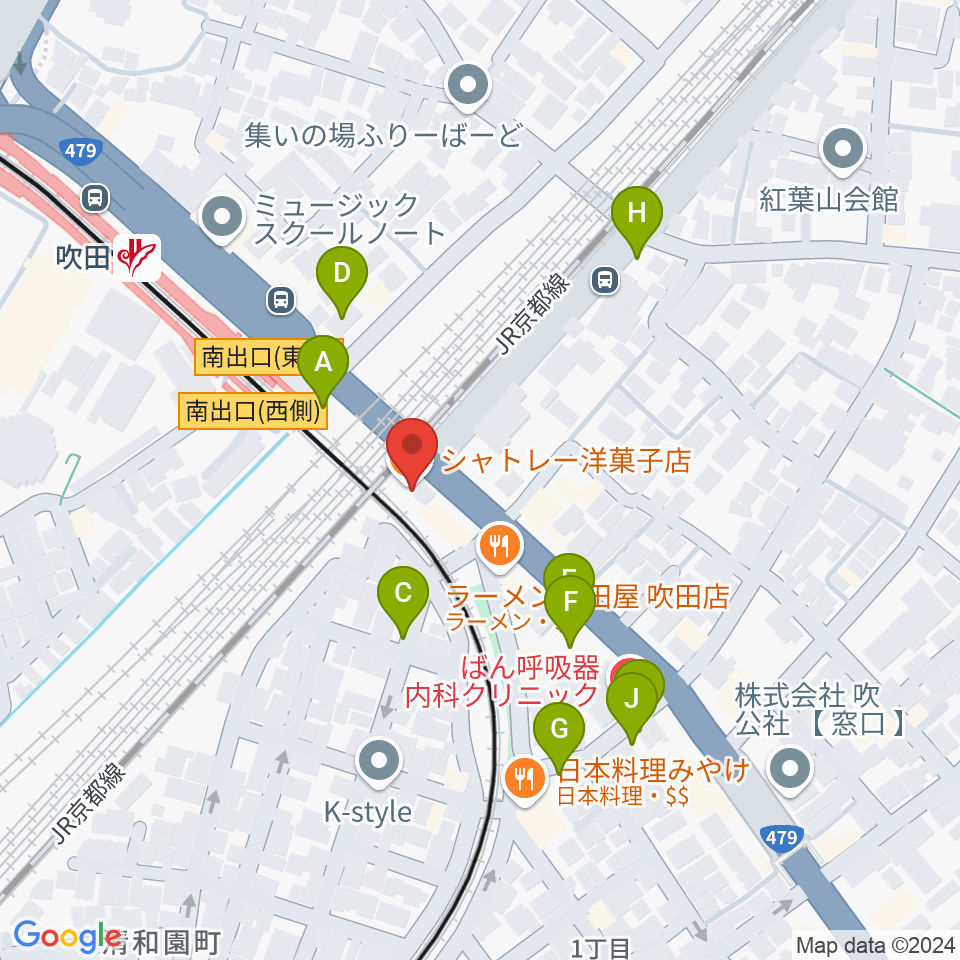 エコー音楽室周辺の駐車場・コインパーキング一覧地図