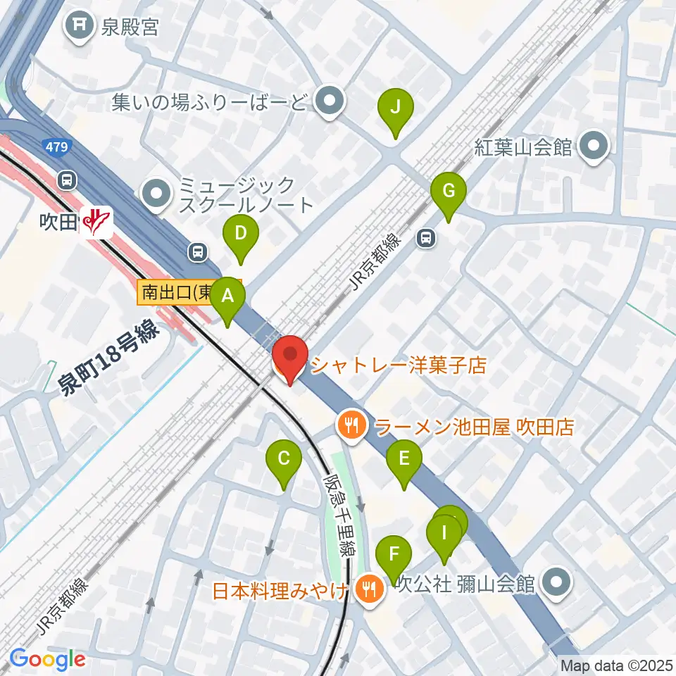 エコー音楽室周辺の駐車場・コインパーキング一覧地図