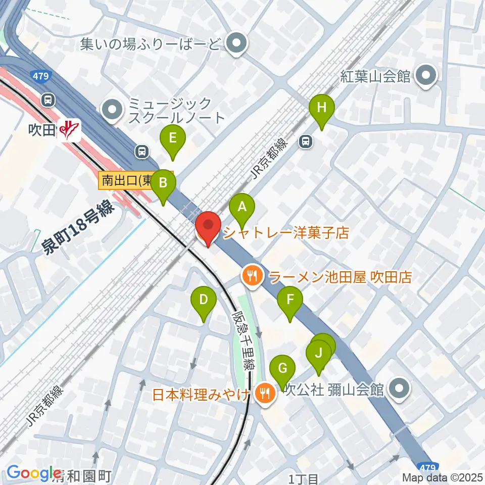 エコー音楽室周辺の駐車場・コインパーキング一覧地図