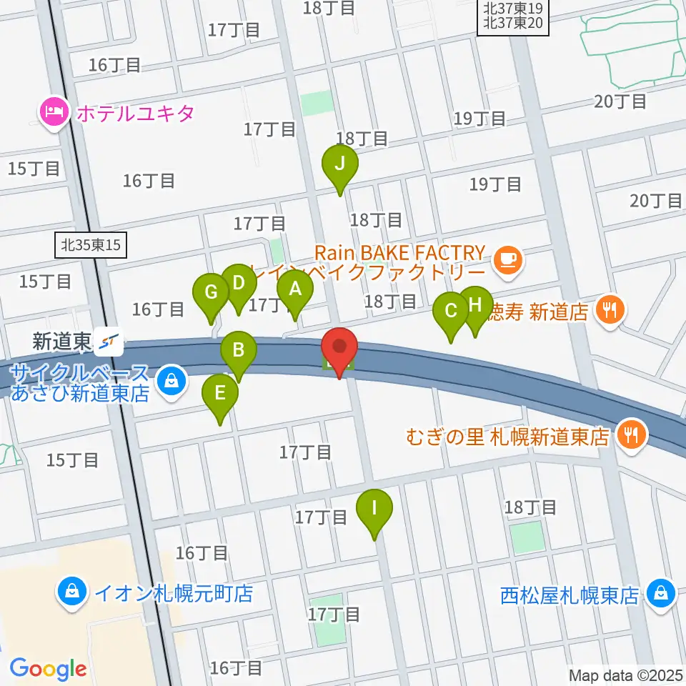 札幌SOLID周辺の駐車場・コインパーキング一覧地図