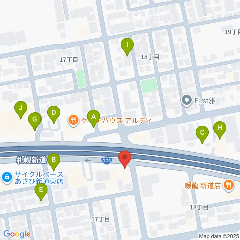 札幌SOLID周辺の駐車場・コインパーキング一覧地図