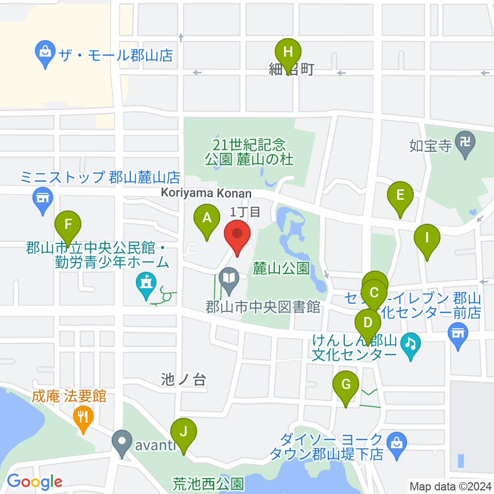 NHK文化センター 郡山教室周辺の駐車場・コインパーキング一覧地図