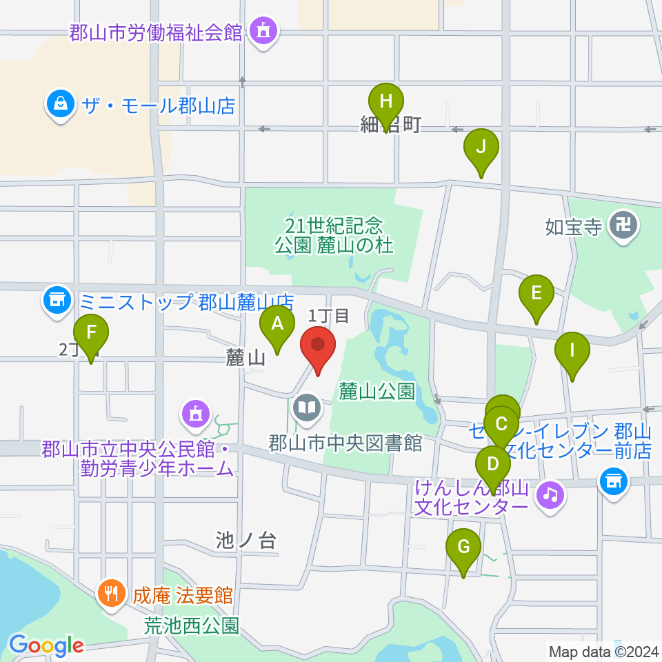 NHK文化センター 郡山教室周辺の駐車場・コインパーキング一覧地図