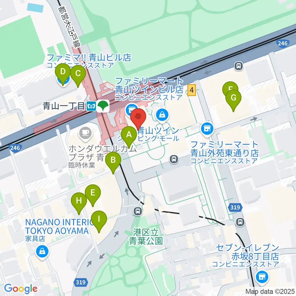 NHK文化センター 青山教室周辺の駐車場・コインパーキング一覧地図