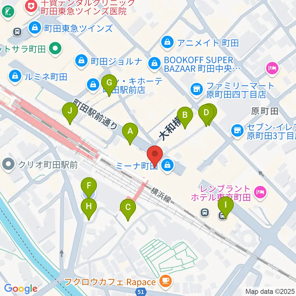 NHK文化センター町田教室周辺の駐車場・コインパーキング一覧地図