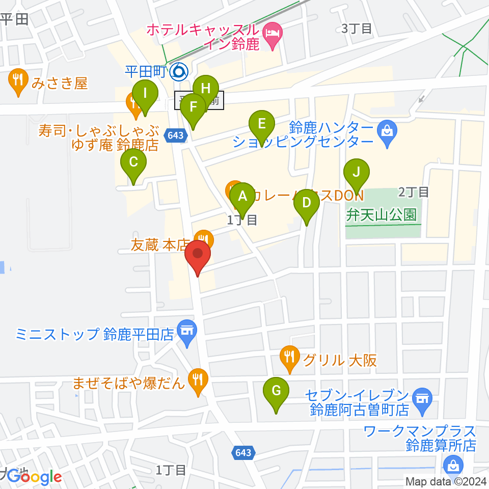 鈴鹿ANSWER周辺の駐車場・コインパーキング一覧地図