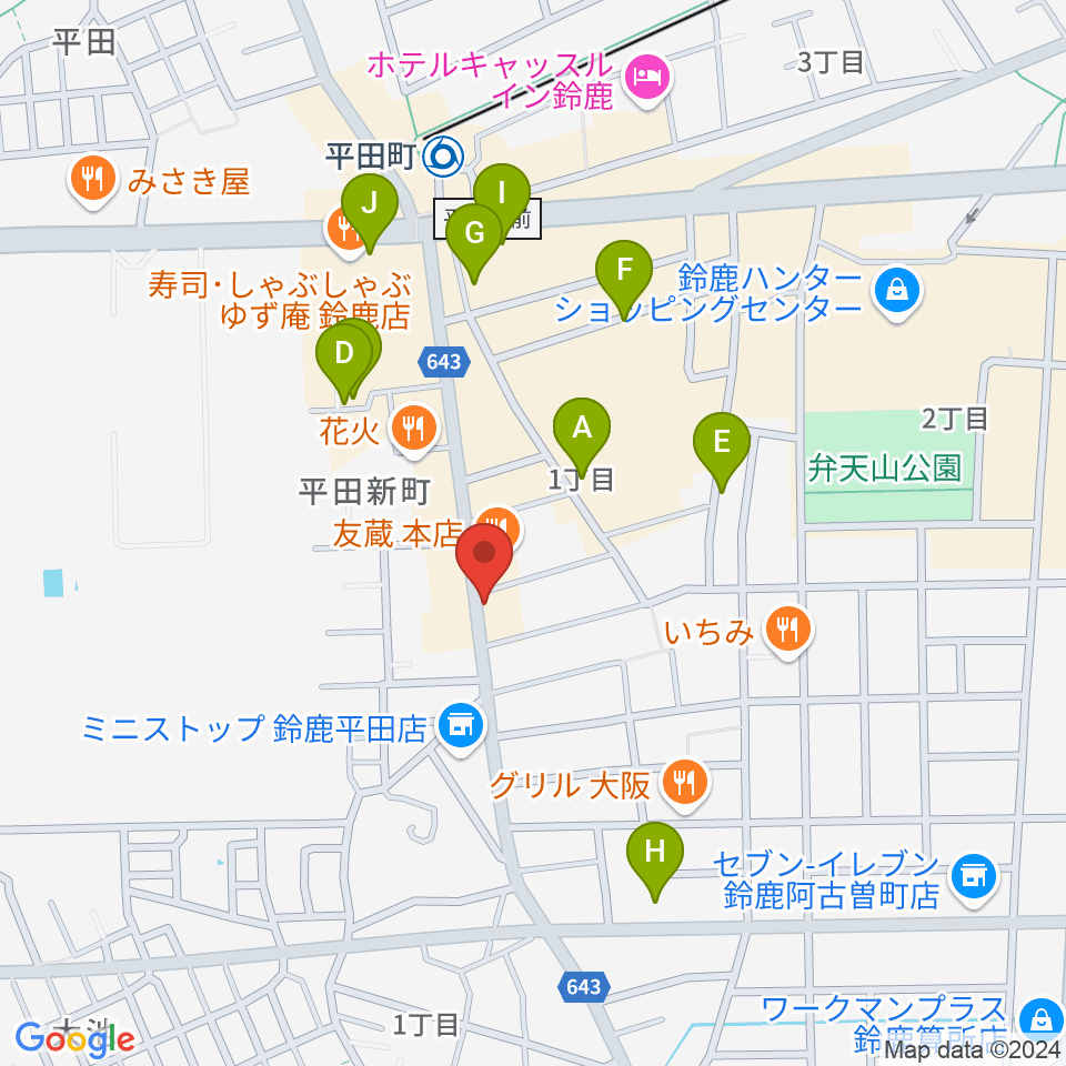 鈴鹿ANSWER周辺の駐車場・コインパーキング一覧地図