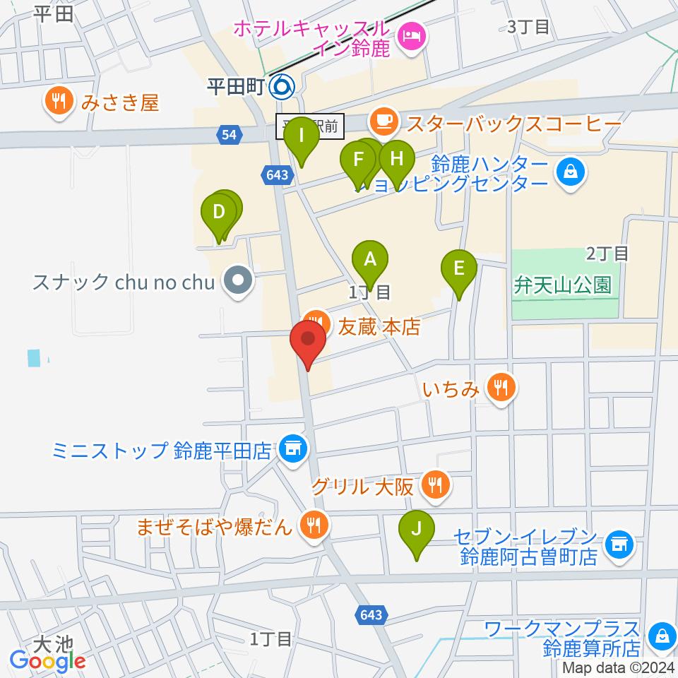 鈴鹿ANSWER周辺の駐車場・コインパーキング一覧地図