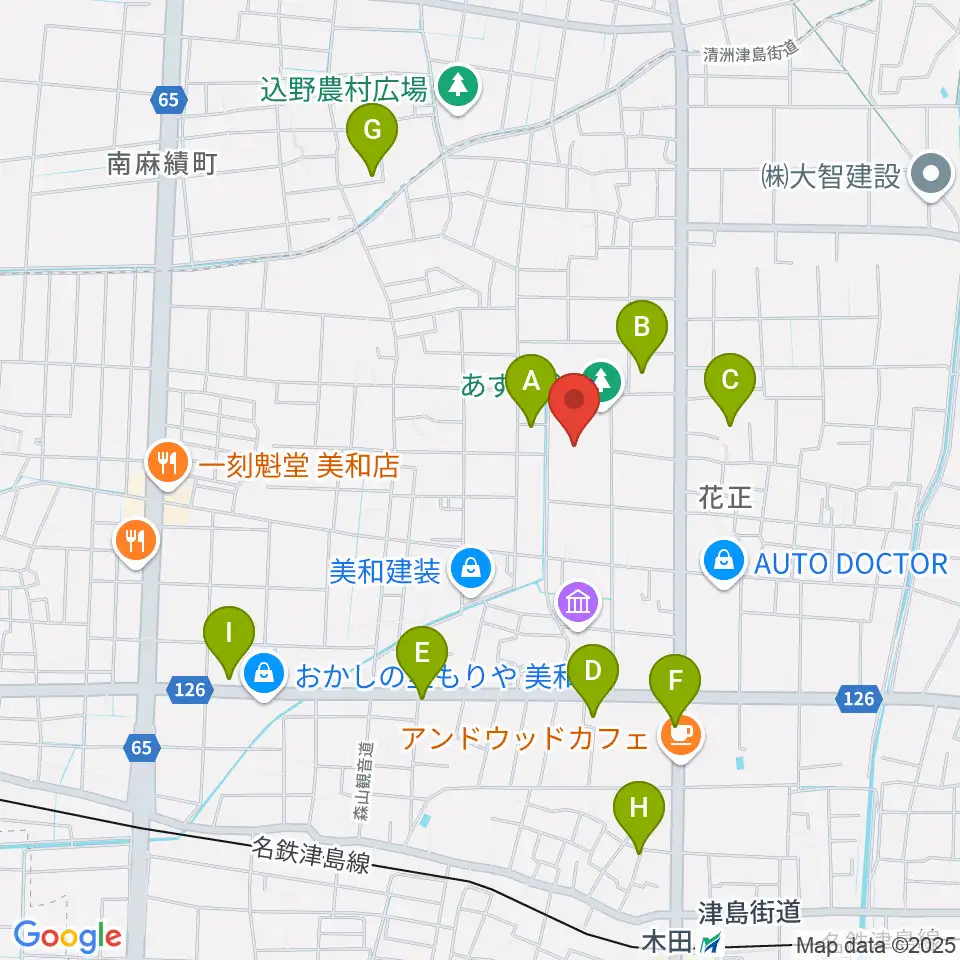 あま市美和文化会館周辺の駐車場・コインパーキング一覧地図