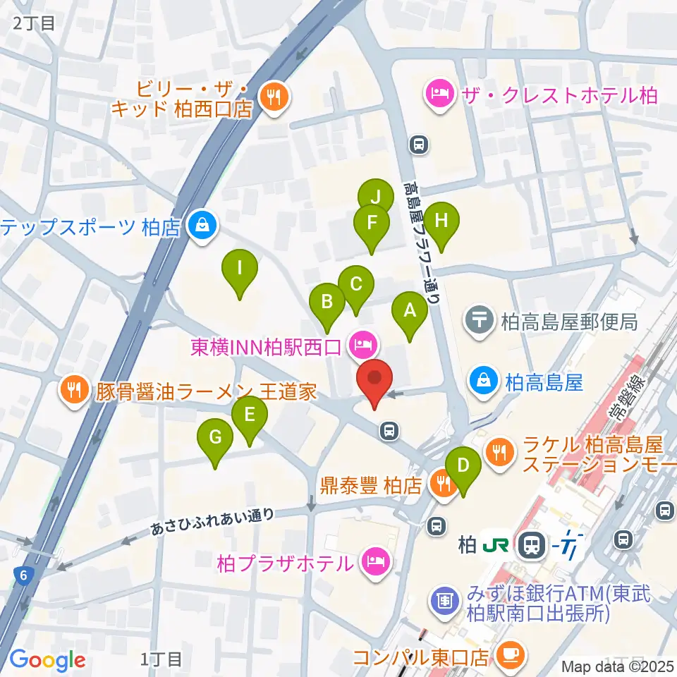 NHK文化センター柏教室周辺の駐車場・コインパーキング一覧地図